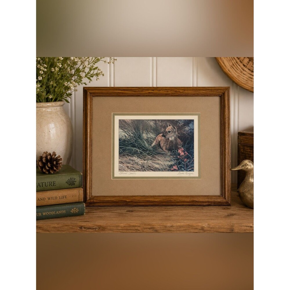 Luke Raffin “Forest Fawn” Framed Print Ducks Unlimited 1990 Artist of the Year